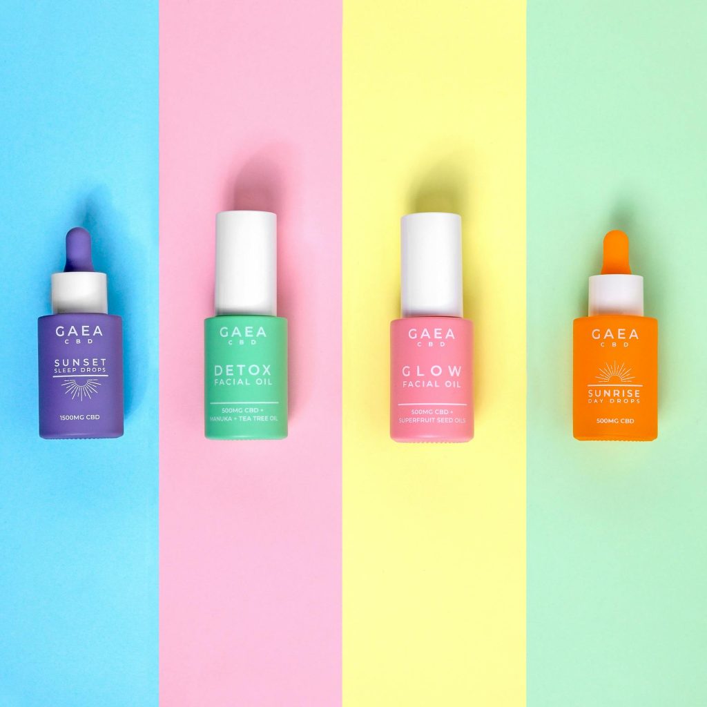 Cosmetics on Colorful Background