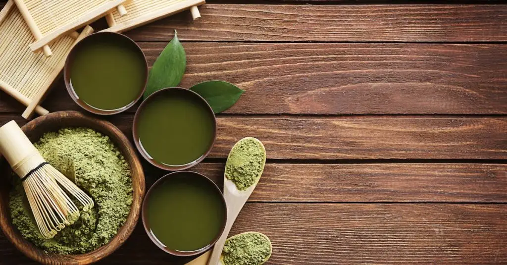 Ceremonial Tea Set on Wooden Surface