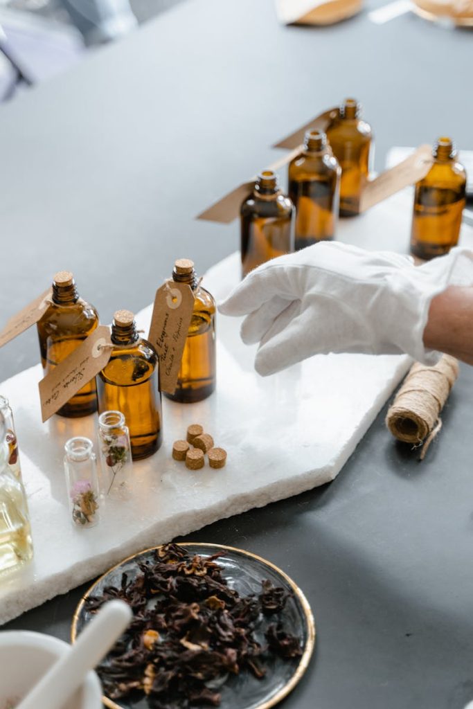 pexels-photo-8450399-8450399 Clear Glass Bottles on White Table